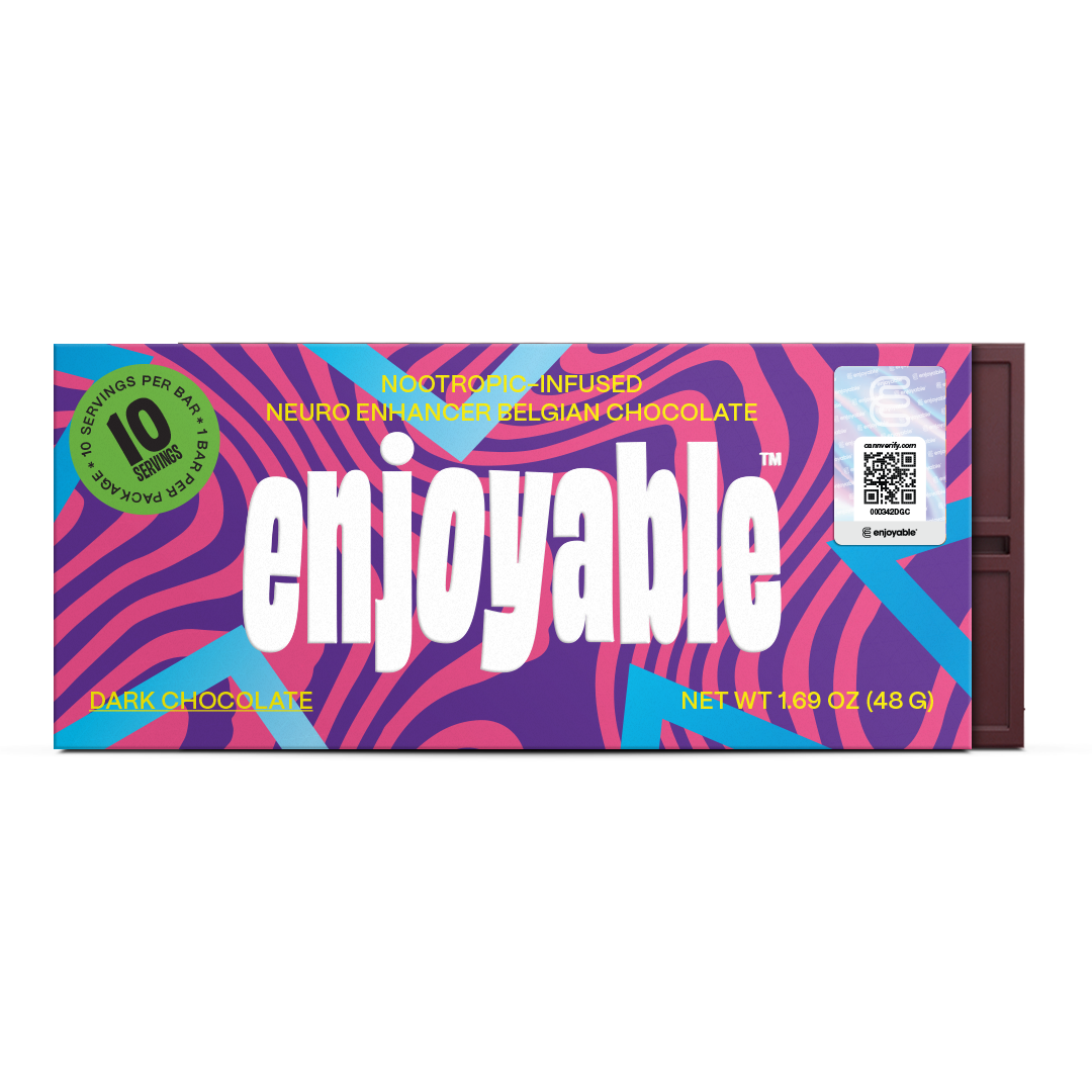 Enjoyable Nootropics Mushroom Neuro Enhancer Belgian Chocolate Dark Chocolate