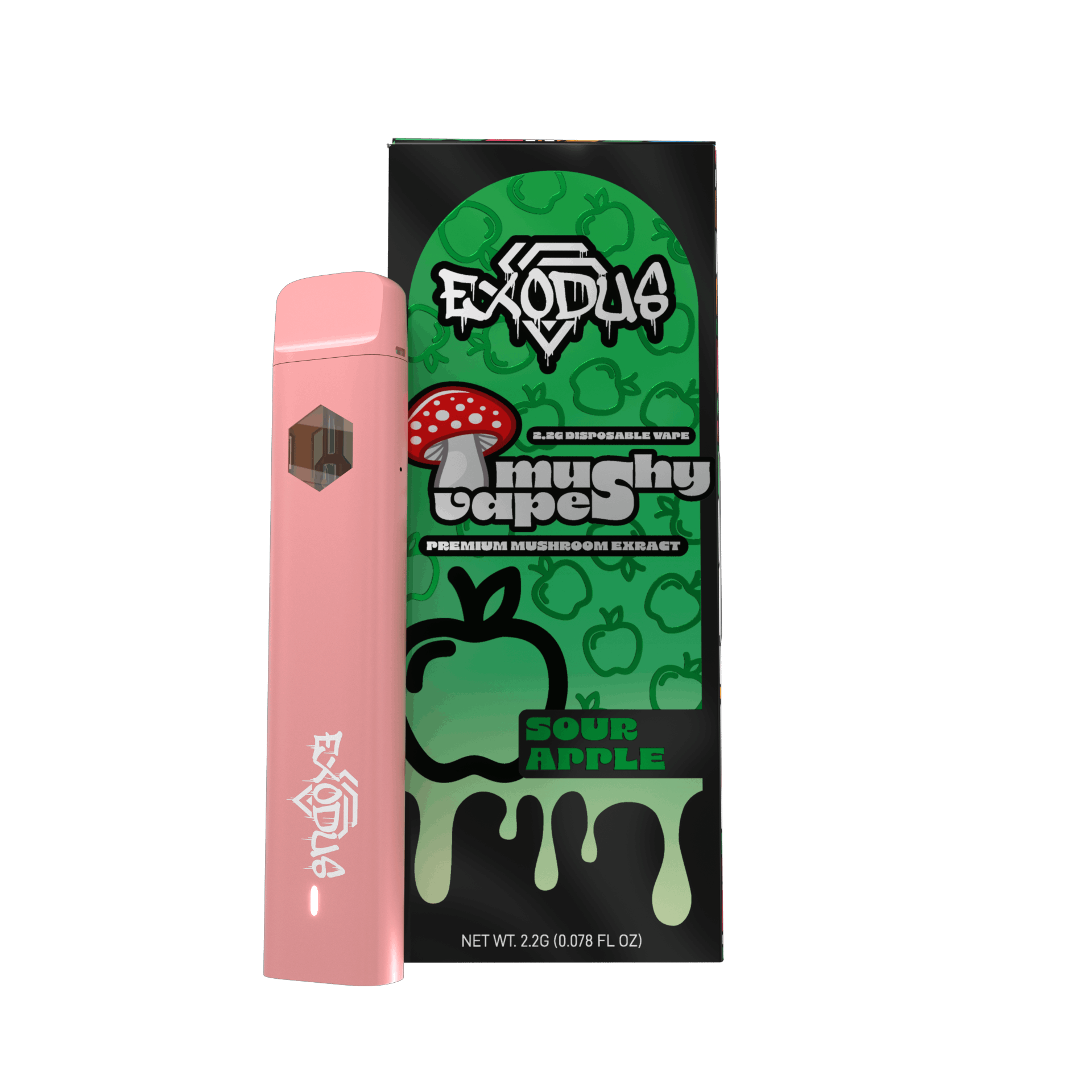 Exodus Mushy Vapes Amanita 2.2g Disposable Sour Apple