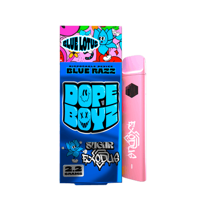 Exodus X Sugar Dope Boyz 2.2G Blue Lotus Disposable Blue Razz