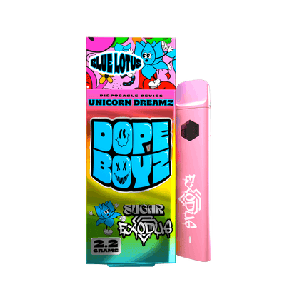 Exodus X Sugar Dope Boyz 2.2G Blue Lotus Disposable Unicorn Dreamz