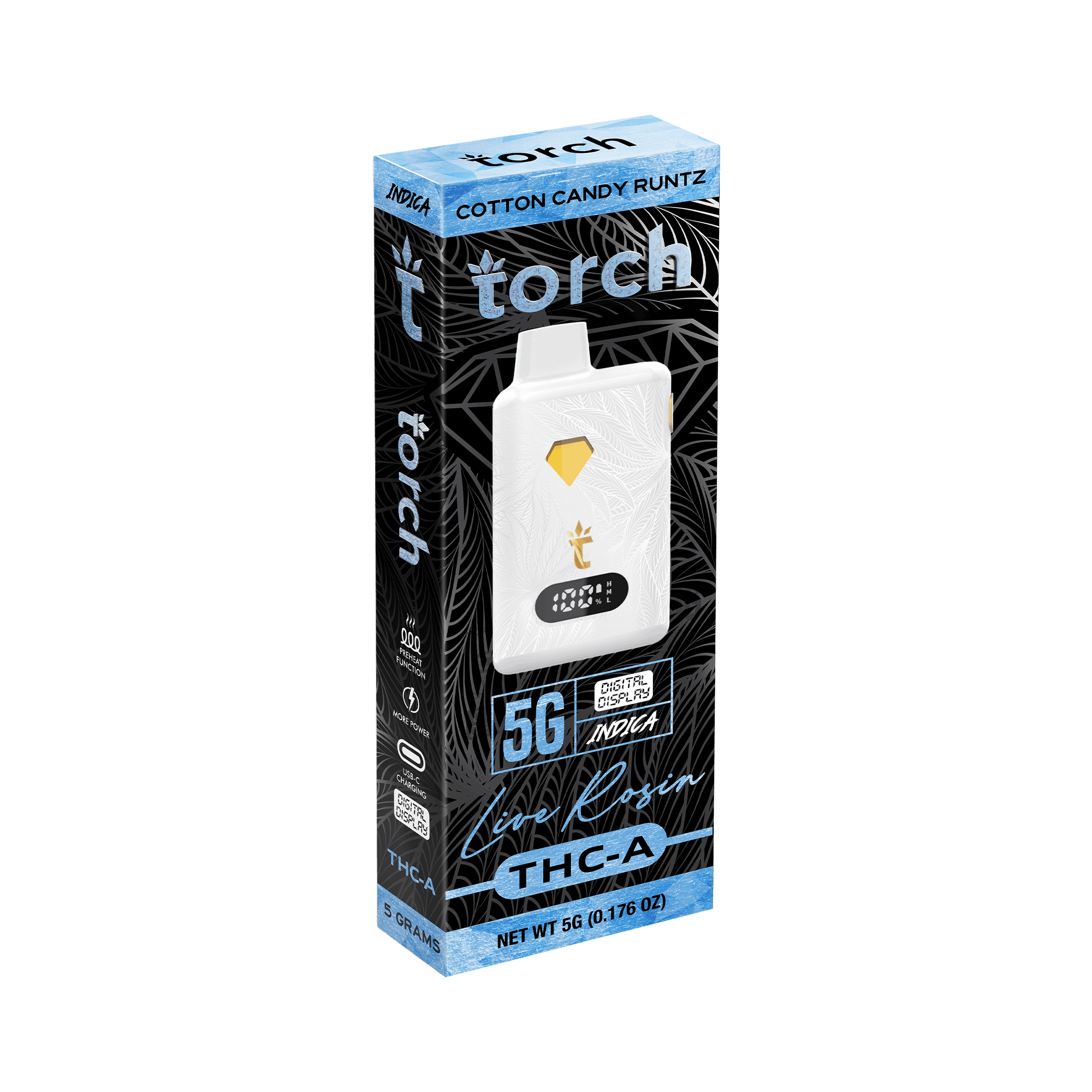 Torch 5g Live Rosin THCA Disposable Cotton Candy Runtz