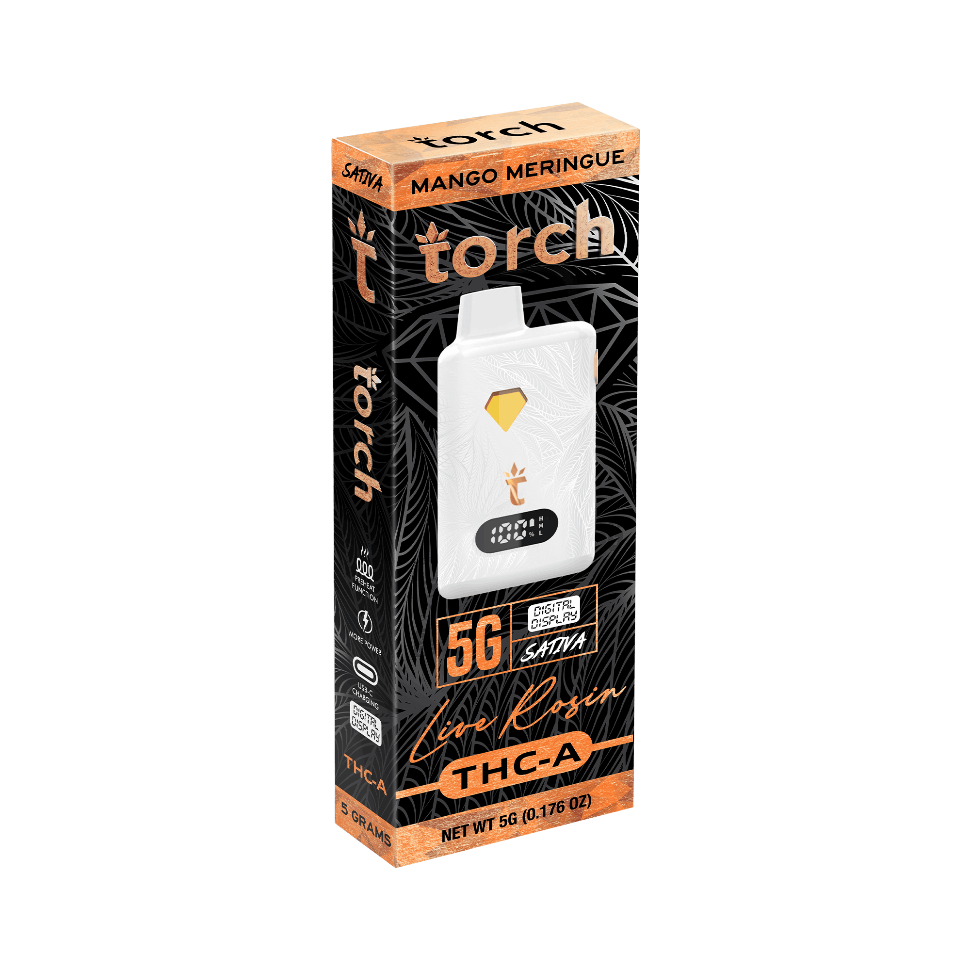 Torch 5g Live Rosin THCA Disposable Mango Meringue