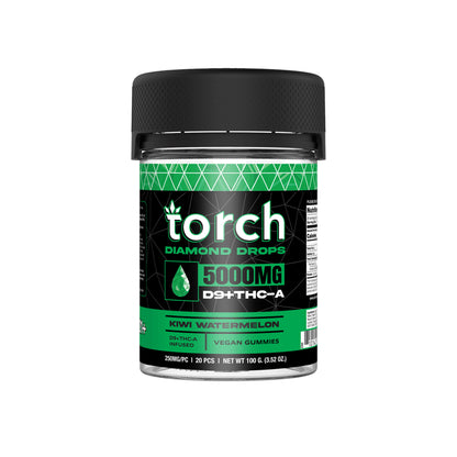 Torch Diamond Drops D9 THCA Gummies Kiwi Watermelon