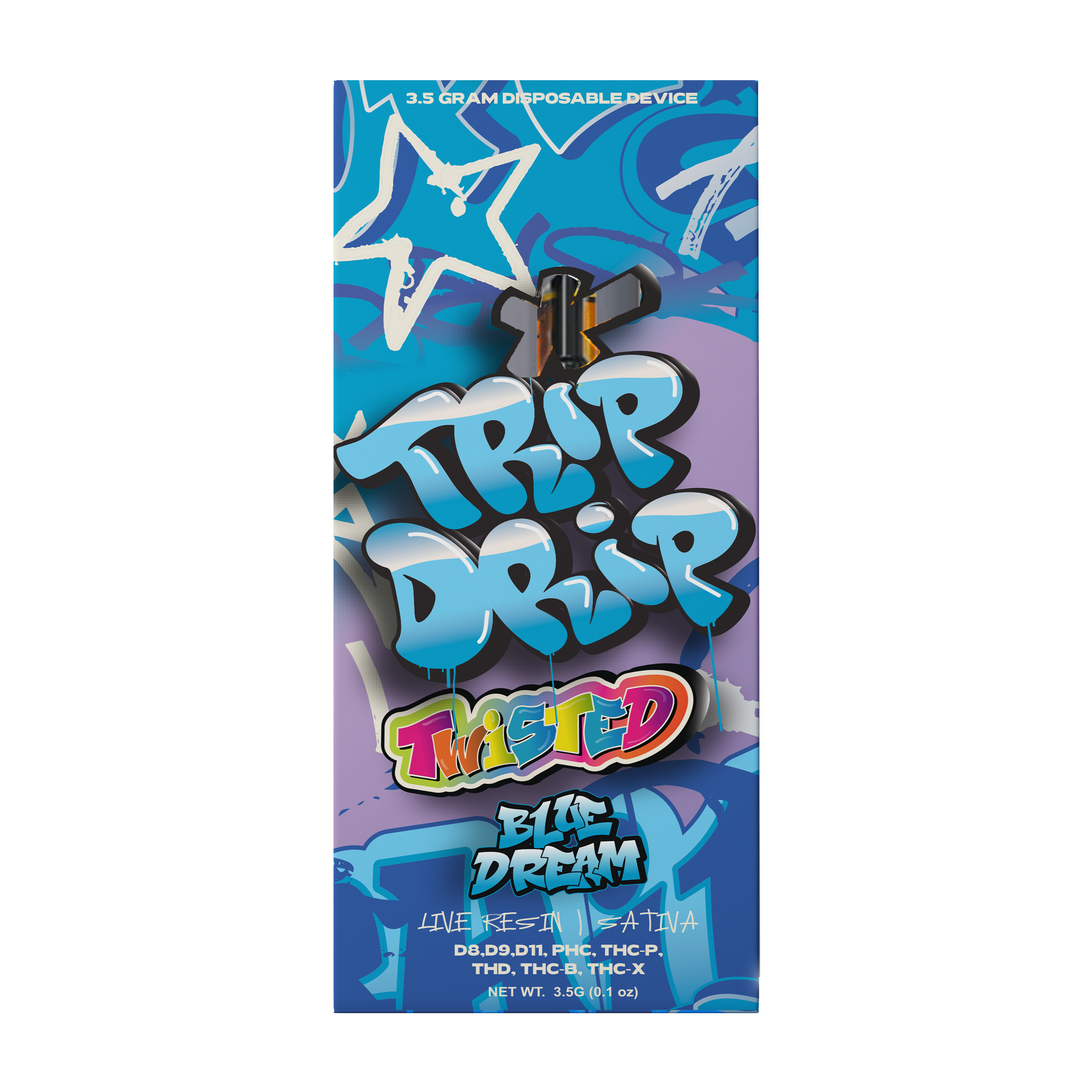 Trip Drip 8x3 Twisted Delta THC Blend 3.5g Disposable Blue Dream