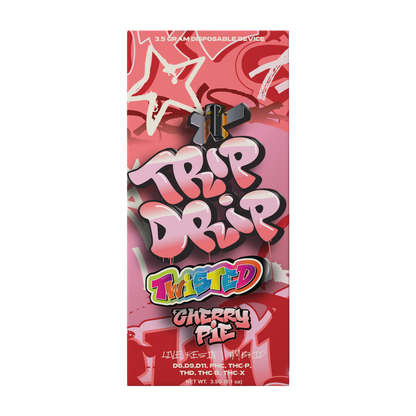 Trip Drip 8x3 Twisted Delta THC Blend 3.5g Disposable Cherry Pie