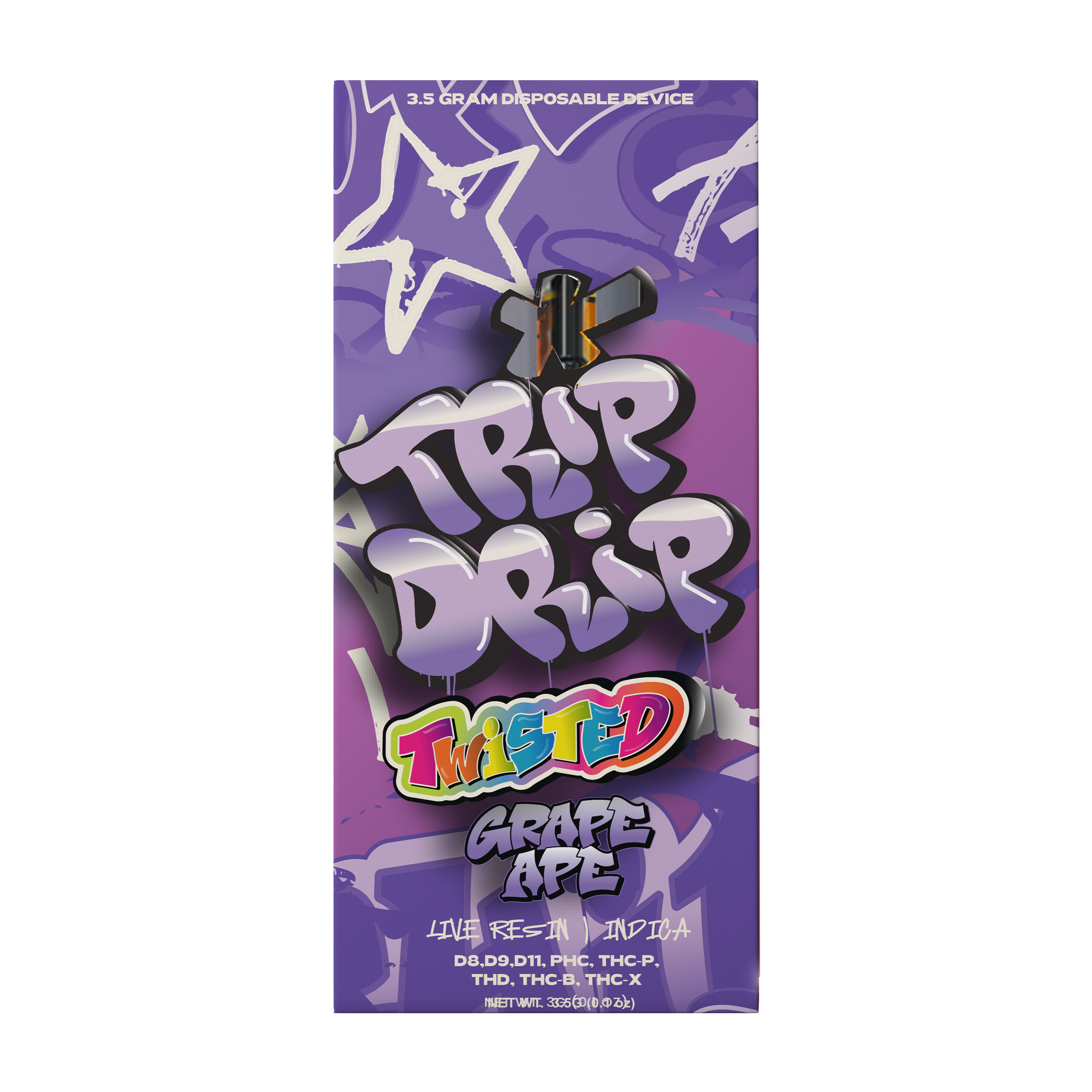 Trip Drip 8x3 Twisted Delta THC Blend 3.5g Disposable Grape Ape