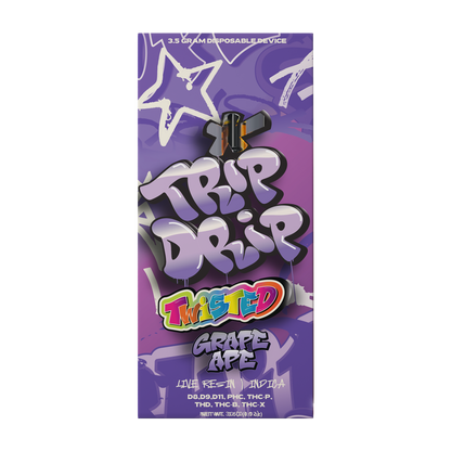 Trip Drip 8x3 Twisted Delta THC Blend 3.5g Disposable Grape Ape