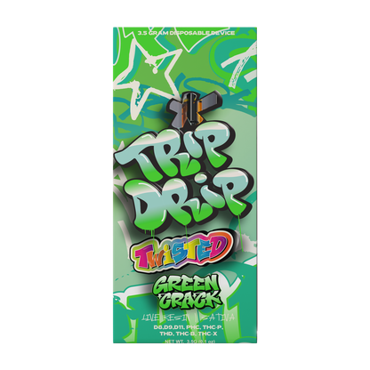 Trip Drip 8x3 Twisted Delta THC Blend 3.5g Disposable Green Crack