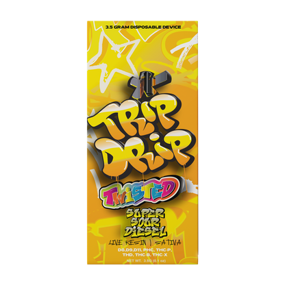 Trip Drip 8x3 Twisted Delta THC Blend 3.5g Disposable Super Sour Diesel