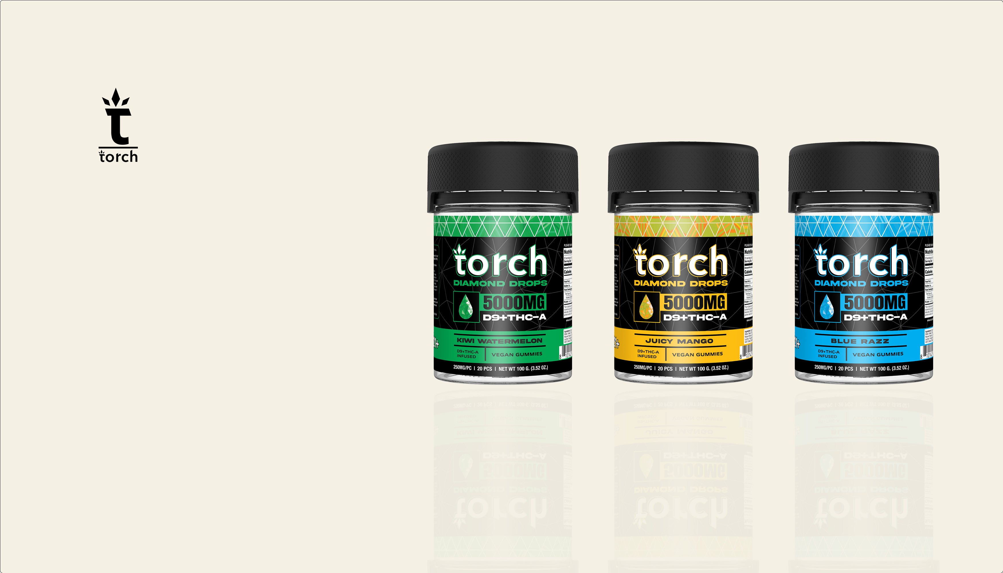 Buy torch thca and delta-9 diamond droop gummies online from cannabis supply company